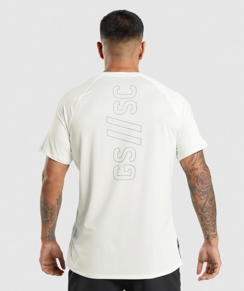 Men's Gymshark Steve Cook T-Shirts White | NZ 6NBMCT